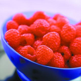 Bowl of raspberries