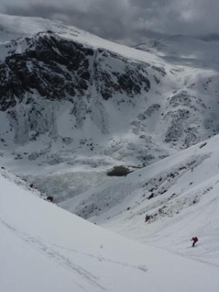 Snow sampling from Cairngorm in April 2010