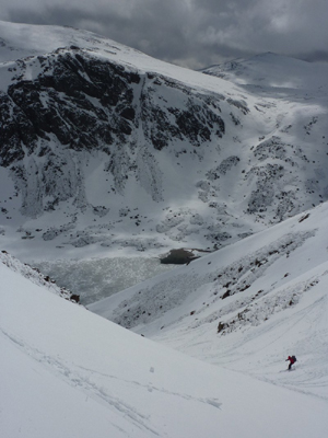 Fig. 2 Snow sampling from Cairngorm in April 2010